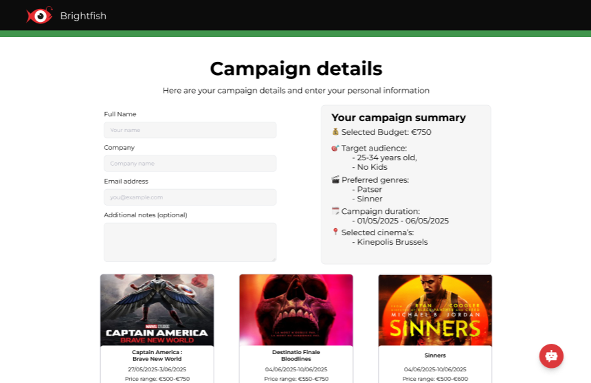 Brightfish Campaign Planner